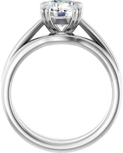 Platinum 7.4 mm Round Engagement Ring Mounting (7)