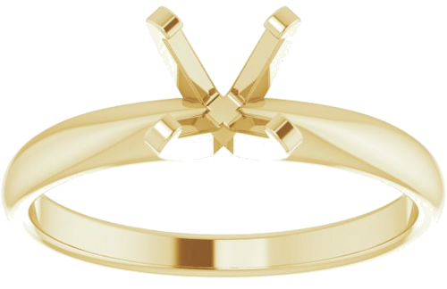 Sužadėtuvių Žiedas „Solitaire“ 585 Geltonojo Aukso Round 6mm (3)