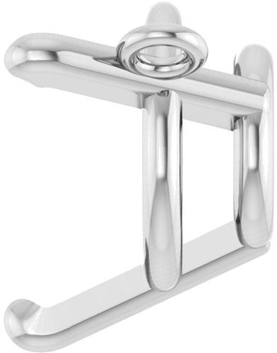 Pakabukas „Round 3-Prong“ 585 Baltojo Aukso Round 7.5mm (3)