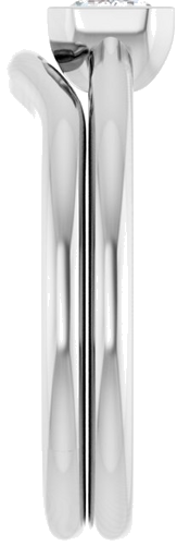 14K White 6x4 mm Emerald Solitaire Engagement Ring Mounting (9)