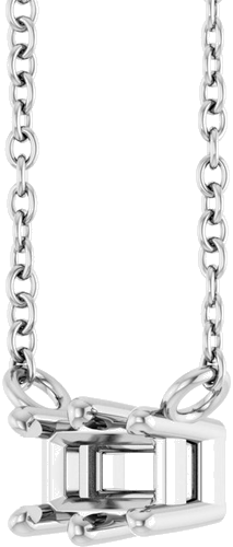 Pakabukas „Emerald 6-Prong“ 585 Baltojo Aukso Emerald 5mm x 3mm (2)