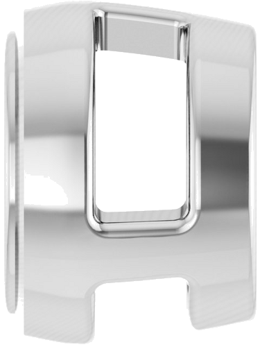 Pakabukas „Round Bezel-Set Slide“ 585 Baltojo Aukso Round 4.4mm (3)