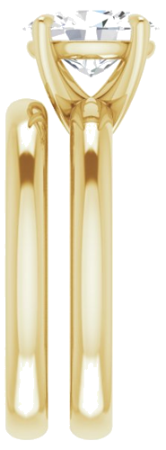 14K Yellow 9x7 mm Oval Solitaire Engagement Ring Mounting (9)