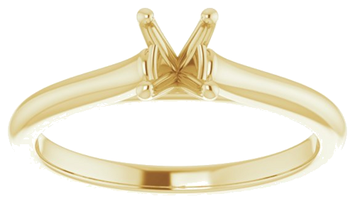 Sužadėtuvių Žiedas „Solitaire“ 750 Geltonojo Aukso Oval 6mm x 4mm (3)