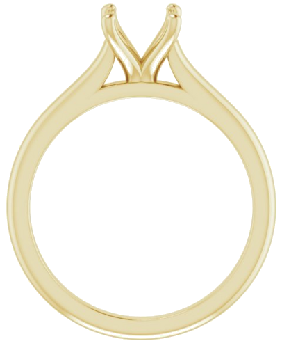 10K Yellow 6.5 mm Round Solitaire Engagement Ring Mounting (2)