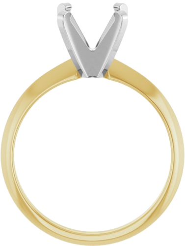 Sužadėtuvių Žiedas „Solitaire“ 585 Baltojo Ir Geltonojo Aukso Round 8mm (2)