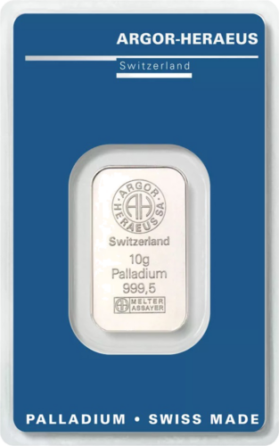 10 г Палладиевый слиток .995 Argor-Heraeus Швейцария (1)