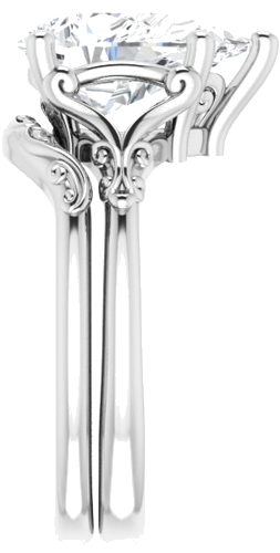 Sužadėtuvių Žiedas „Solitaire“ 585 Baltojo Aukso Pear Shape 12mm x 8mm (9)