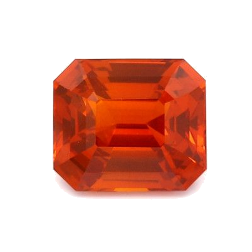 4.55 carat ORANGE STEP cut Octagonal Safyras (1)