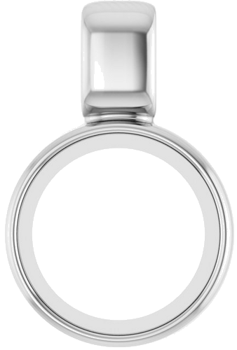 Pakabukas „Bezel-Set“ 585 Baltojo Aukso Round 5mm (1)