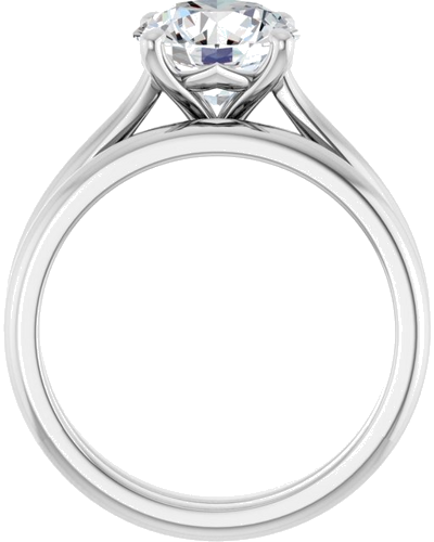 14K White 8.2 mm Round Solitaire Engagement Ring Mounting (7)