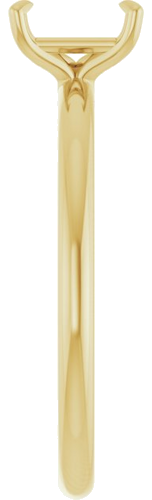 Sužadėtuvių Žiedas „Solitaire“ 417 Geltonojo Aukso Emerald 6mm x 4mm (4)