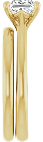 14K Yellow 5.5 mm Square Solitaire Engagement Ring Mounting (9)