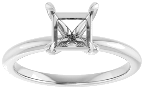 Sužadėtuvių Žiedas 585 Baltojo Aukso Square 5.5mm (3)