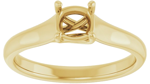 Sužadėtuvių Žiedas „Solitaire“ 585 Geltonojo Aukso Asscher 5mm (5)