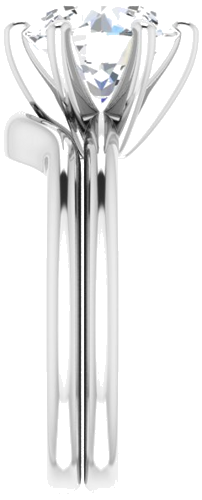 14K White  9 mm Round Solitaire Engagement Ring Mounting (9)