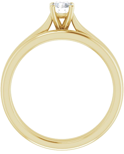 14K Yellow 4.1 mm Round Engagement Ring Mounting (7)