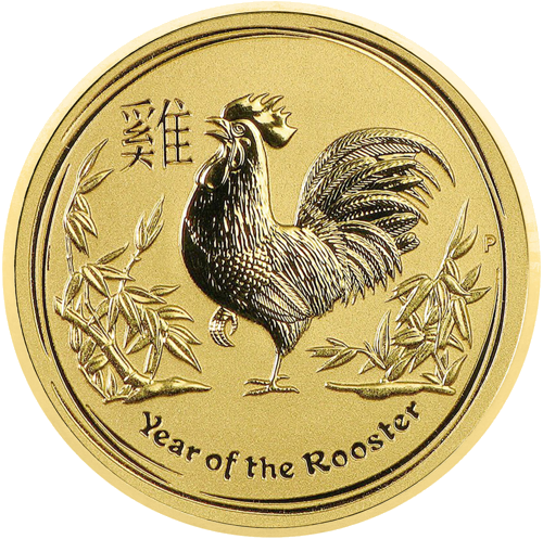 1/2 oz Gaidžio metai 2017 Australija (Lunar II) auksinė moneta (1)
