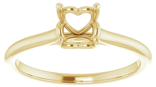 14K Yellow  6 mm Round Solitaire Engagement Ring Mounting (3)