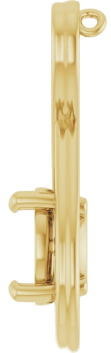 Pakabukas „Infinity-Inspired Solitaire“ 14k yellow gold Round 10mm (3)