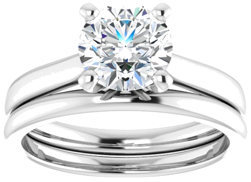 Sužadėtuvių Žiedas „Solitaire“ 950 Platinos Round 7mm (8)