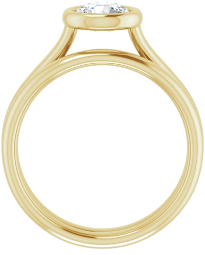 14K Yellow  6 mm Round Solitaire Engagement Ring Mounting (7)