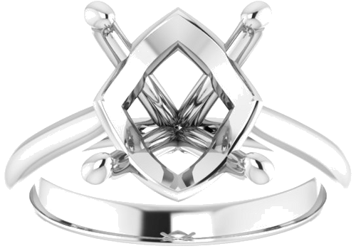 Sužadėtuvių Žiedas „Solitaire“ 585 Baltojo Aukso Oval 12mm x 10mm (3)