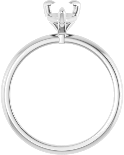 14K White  8x6 mm Pear Solitaire Engagement Ring Mounting (2)