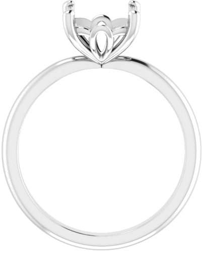 Sužadėtuvių Žiedas „Solitaire“ 585 Baltojo Aukso Cushion 8mm (2)