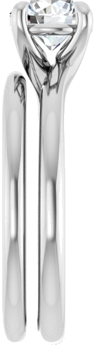 14K White 6.5 mm Round Engagement Ring Mounting (9)