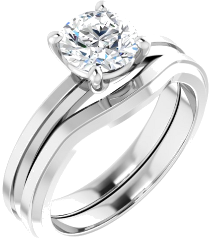 Continuum Sterling Silver 6.5 mm Round Solitaire Engagement Ring Mounting (6)