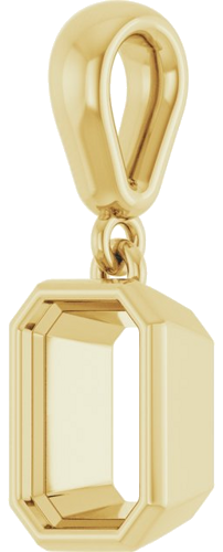 14K Yellow  7x5 mm Emerald Pendant Mounting (2)