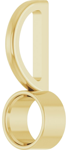 14K Yellow 4 mm Round Solitaire Charm Pendant Mounting (2)