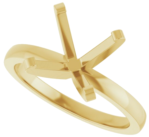 14K Yellow 9.8 mm Round 4-Prong Engagement Ring Mounting (5)
