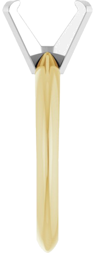 14K Yellow White 7.5x5.5 mm Emerald Solitaire Engagement Ring Mounting (4)