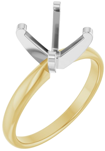 Sužadėtuvių Žiedas „Solitaire“ 14k yellow/white gold Round 9mm (1)