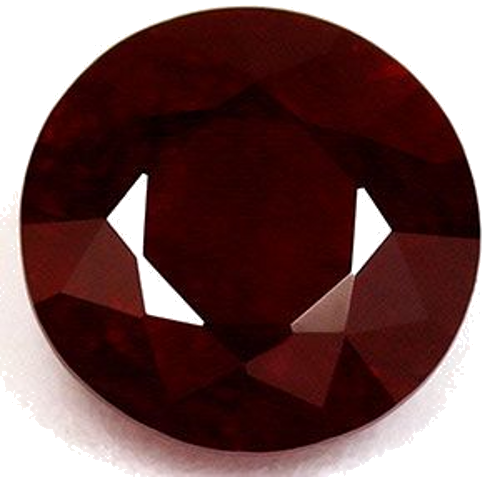 0.96 carat RED Round Rubinas (1)