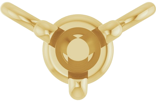 Pakabukas „Round 3-Prong“ 585 Geltonojo Aukso Round 2.5mm (1)