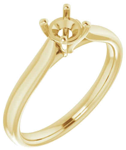 Sužadėtuvių Žiedas „Solitaire“ 585 Geltonojo Aukso Round 4.8mm (1)