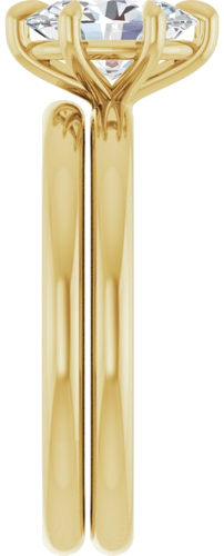 14K Yellow 8x6 mm Oval Solitaire Engagement Ring Mounting (9)