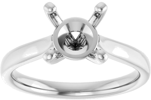 Sužadėtuvių Žiedas „Solitaire“ 950 Platinos Round 8mm (3)