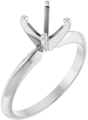 Sužadėtuvių Žiedas „Light Solitaire“ 950 Platinos Round 6mm x 6.6mm (1)