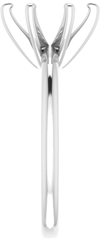 14K White  9x7 mm Oval Solitaire Engagement Ring Mounting (4)