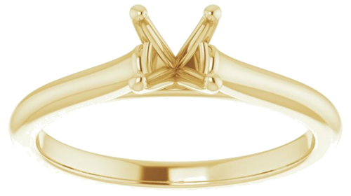 14K Yellow 5.2 mm Round Solitaire Engagement Ring Mounting (3)