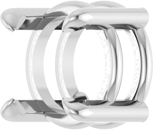 Pakabukas „Solitaire Slide“ 585 Baltojo Aukso Round 7mm (2)