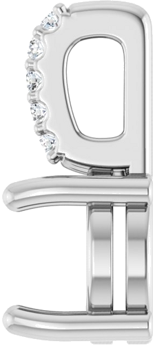 Pakabukas „Accented Cabochon“ 585 Baltojo Aukso Round 6mm (3)