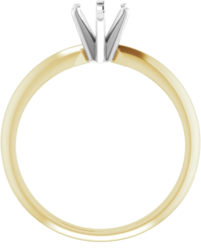 Sužadėtuvių Žiedas „Solitaire“ 585 Baltojo Ir Geltonojo Aukso Oval 7mm x 5mm (2)