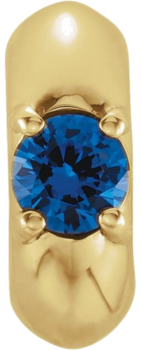 14K Yellow 3 mm Round Miniature Birthstone Slide Pendant Mounting (2)
