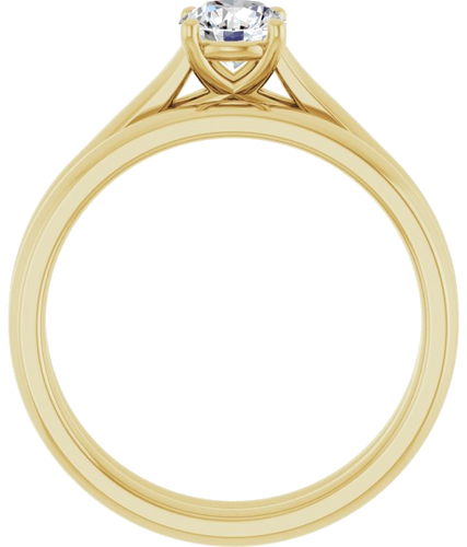 14K Yellow 5.2 mm Round Solitaire Engagement Ring Mounting (7)
