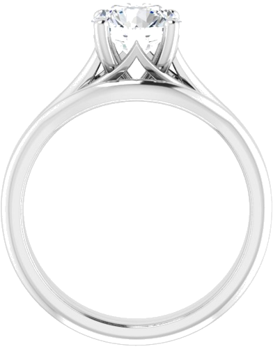 Platinum 7 mm Round Solitaire Engagement Ring Mounting (7)